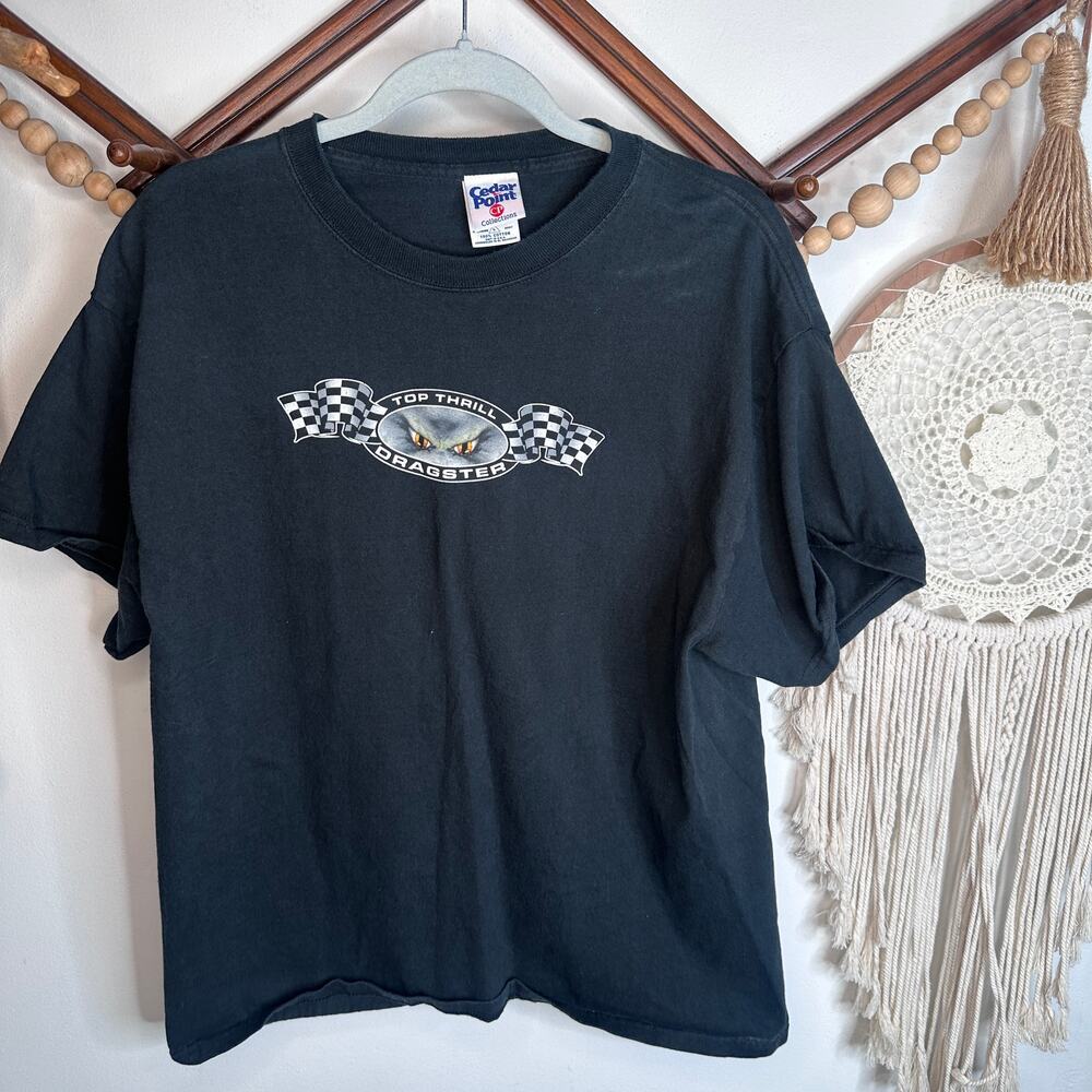 Vintage Cedar Point Top Thrill Dragster Graphic T